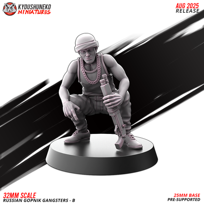 Russian Gopnik Gangsters Model B3, designer render by Kyoushuneko Miniatures.