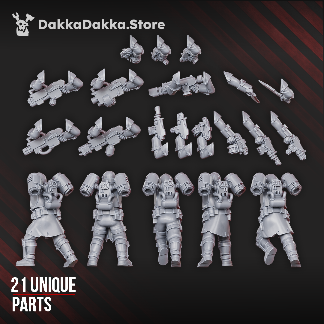 Ravenswatch Cultists conversion parts, 32mm resin, Dakka Dakka Store