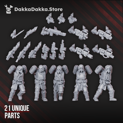 Ravenswatch Cultists conversion parts, 32mm resin, Dakka Dakka Store