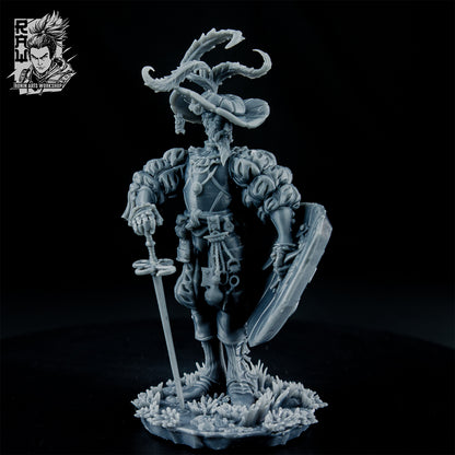 Santiano the Captain, resin print photo by Ronin Arts Workshop.