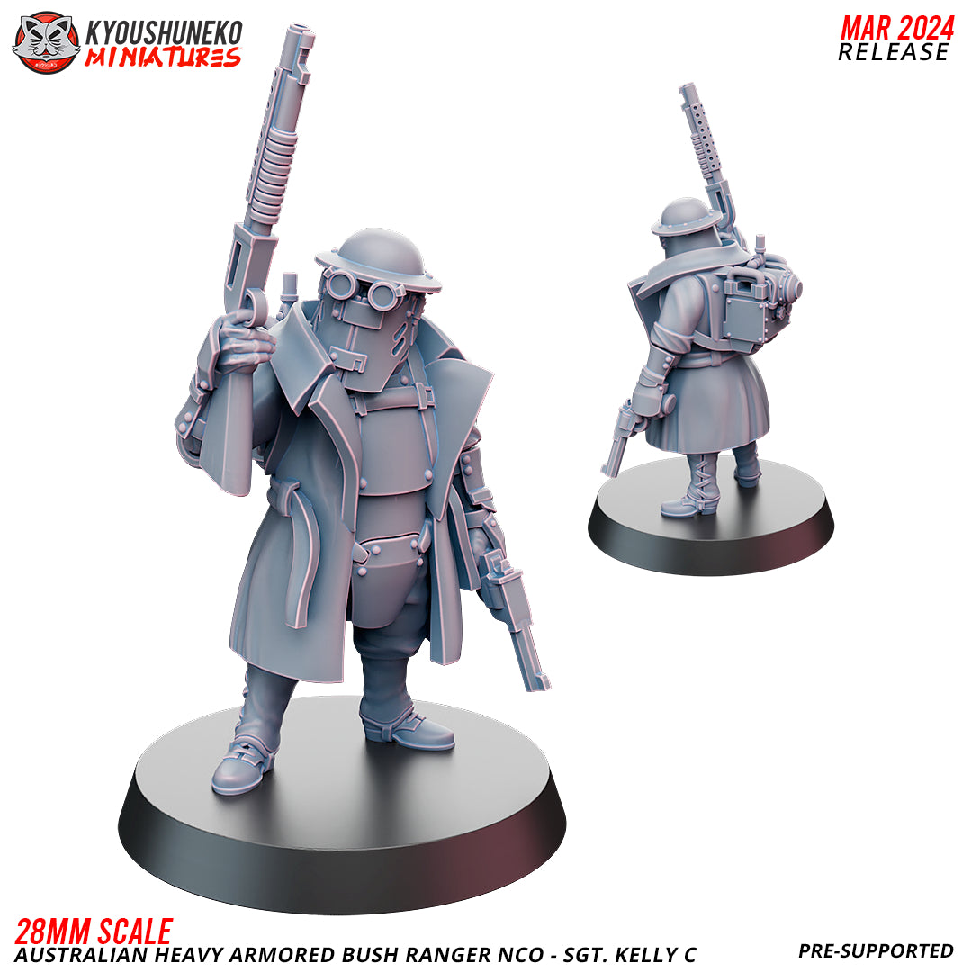 Bush Ranger Comic Character Australian Heavy Armored Bush Ranger NCO - Sgt. Kelly C – Coveted Forge