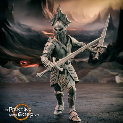 Shadow Knights – On Foot | Gates of Evil | MESBG | The Printing Goes Ever On