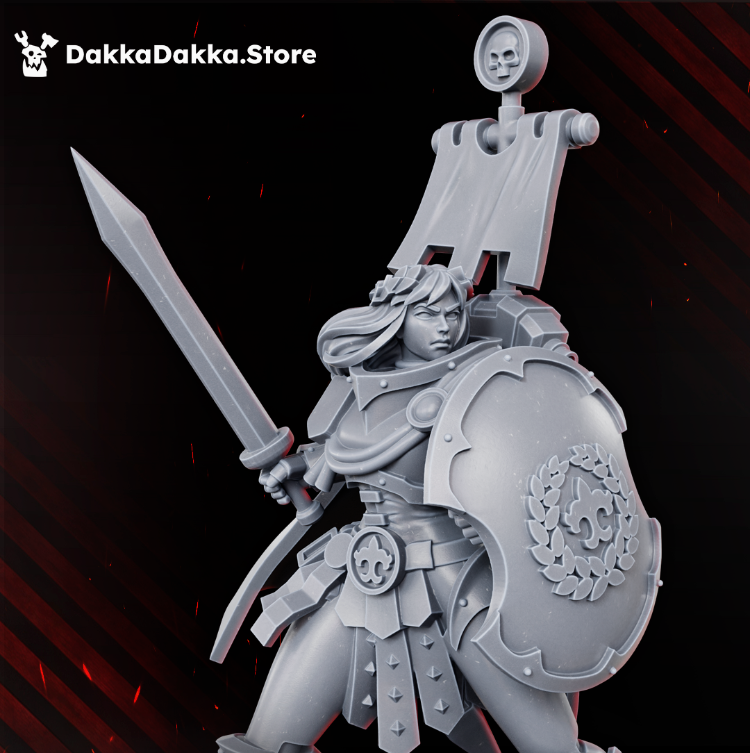 Legio Artemis Shield Maiden scenic base detail with candles and a skull