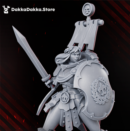 Legio Artemis Shield Maiden scenic base detail with candles and a skull