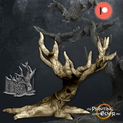 Raven Spies with Sinister Tree | Into the Mountains | MESBG | The Printing Goes Ever On