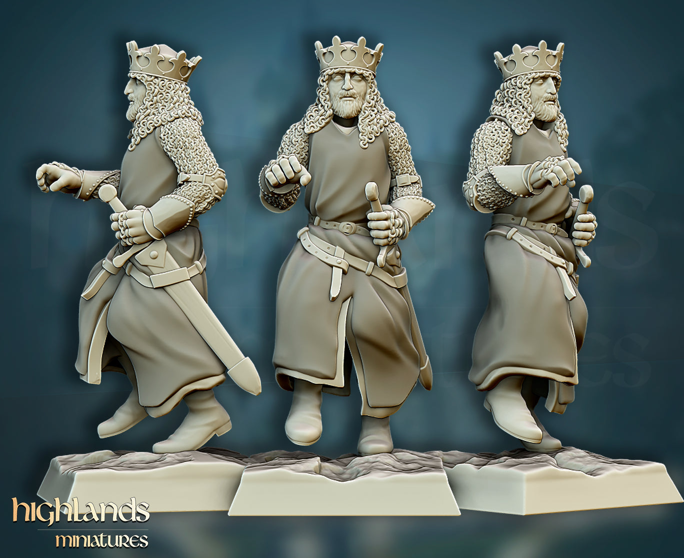 King Arthur and Patsy | Gallia, the Medieval Kingdom | Highlands Miniatures