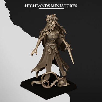 Sorrow Banshee 1, three-quarter view from above, Highlands Miniatures render