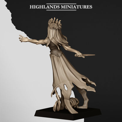 Sorrow Banshee 2, rear three-quarter view, Highlands Miniatures render