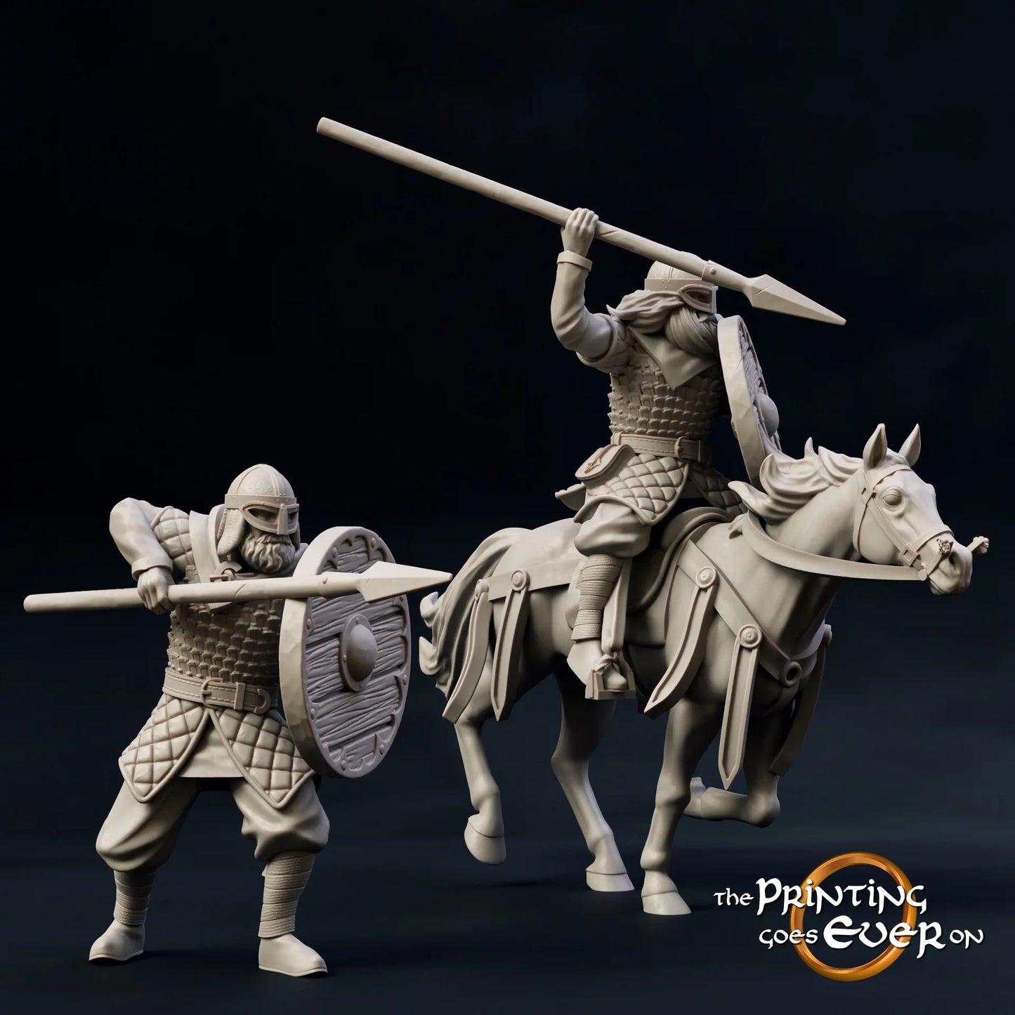 Ridermercia Spearman – On Foot and Mounted | Realm of the Horse Earls | MESBG | The Printing Goes Ever On