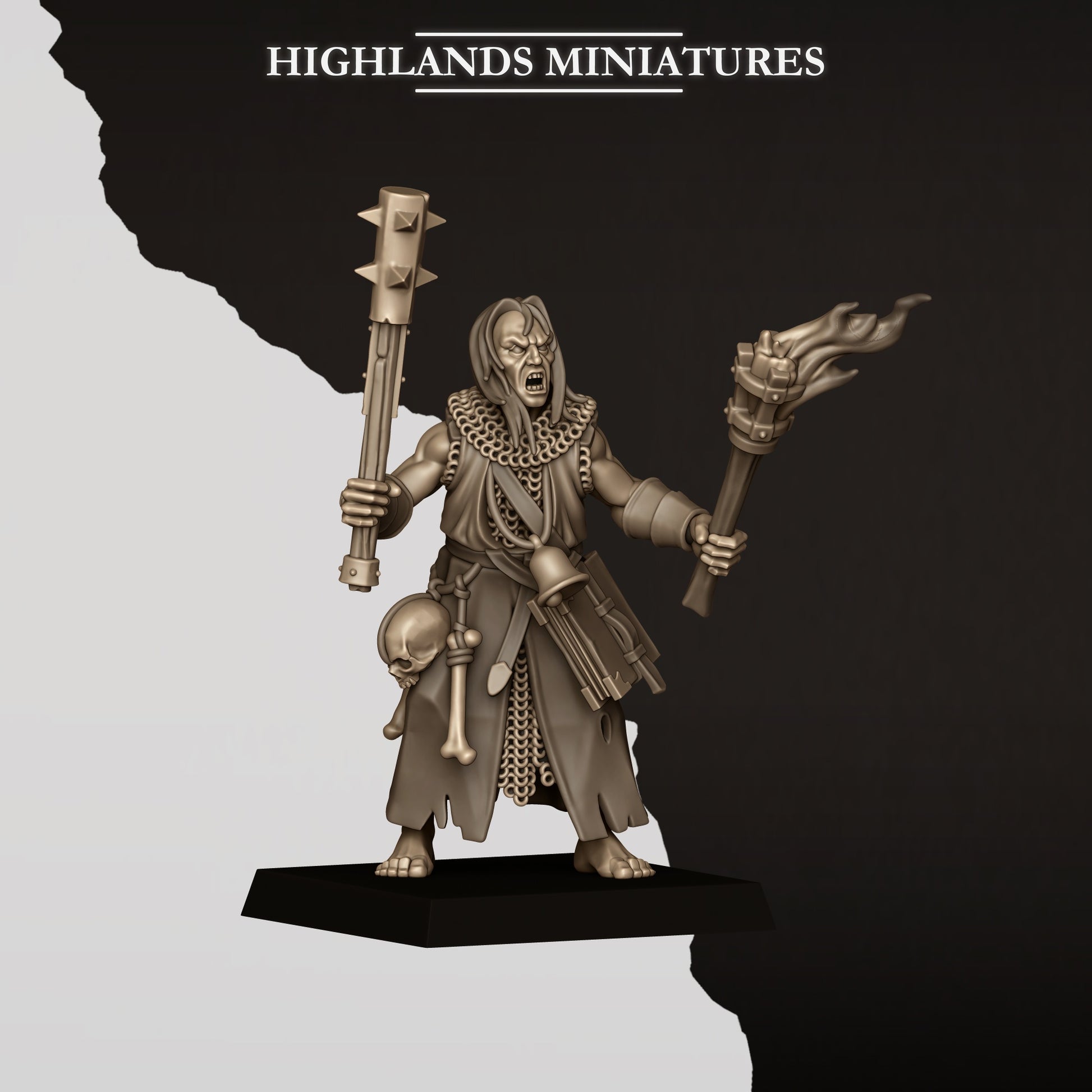 Sunland fanatical zealots captain, robed preacher leading the flagellants