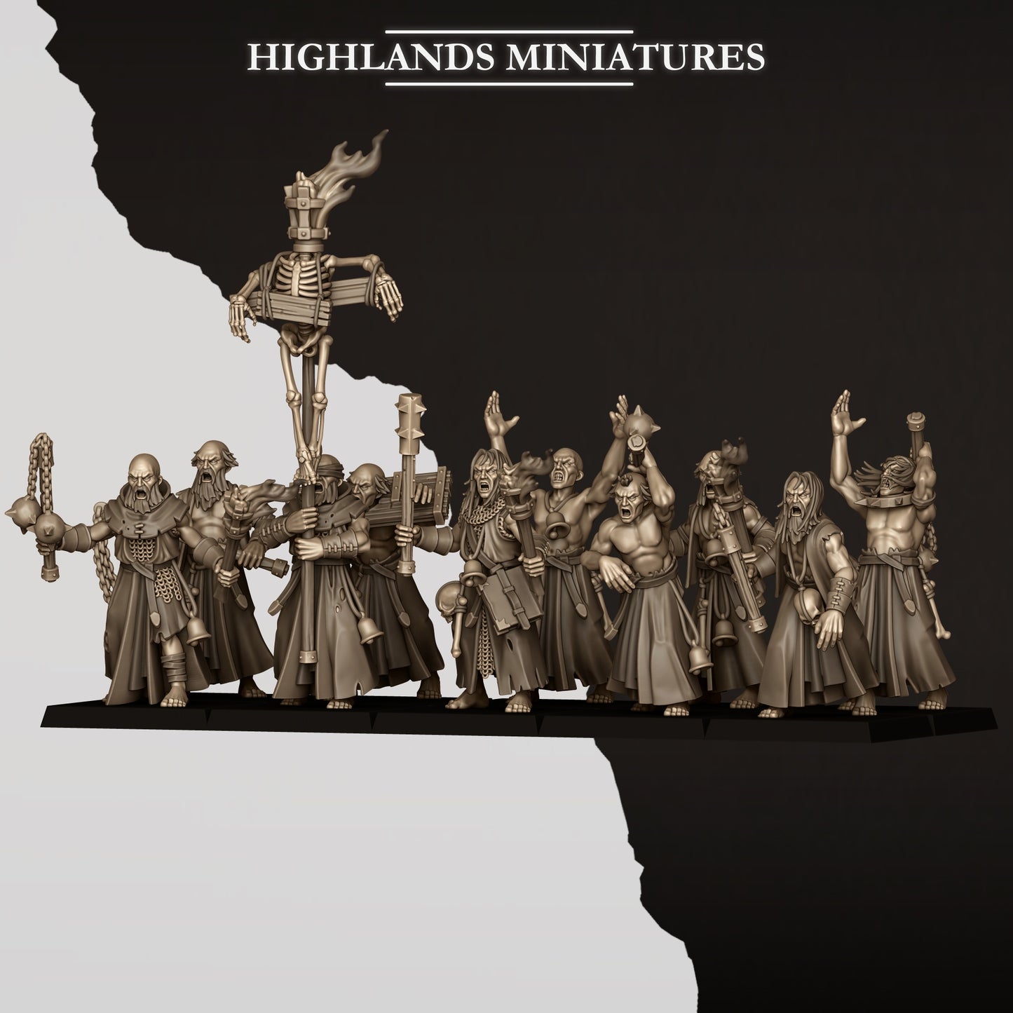 Sunland fanatical zealots ranked as a flagellant regiment, resin miniatures by Highlands Miniatures