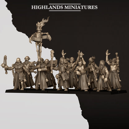 Sunland fanatical zealots ranked as a flagellant regiment, resin miniatures by Highlands Miniatures