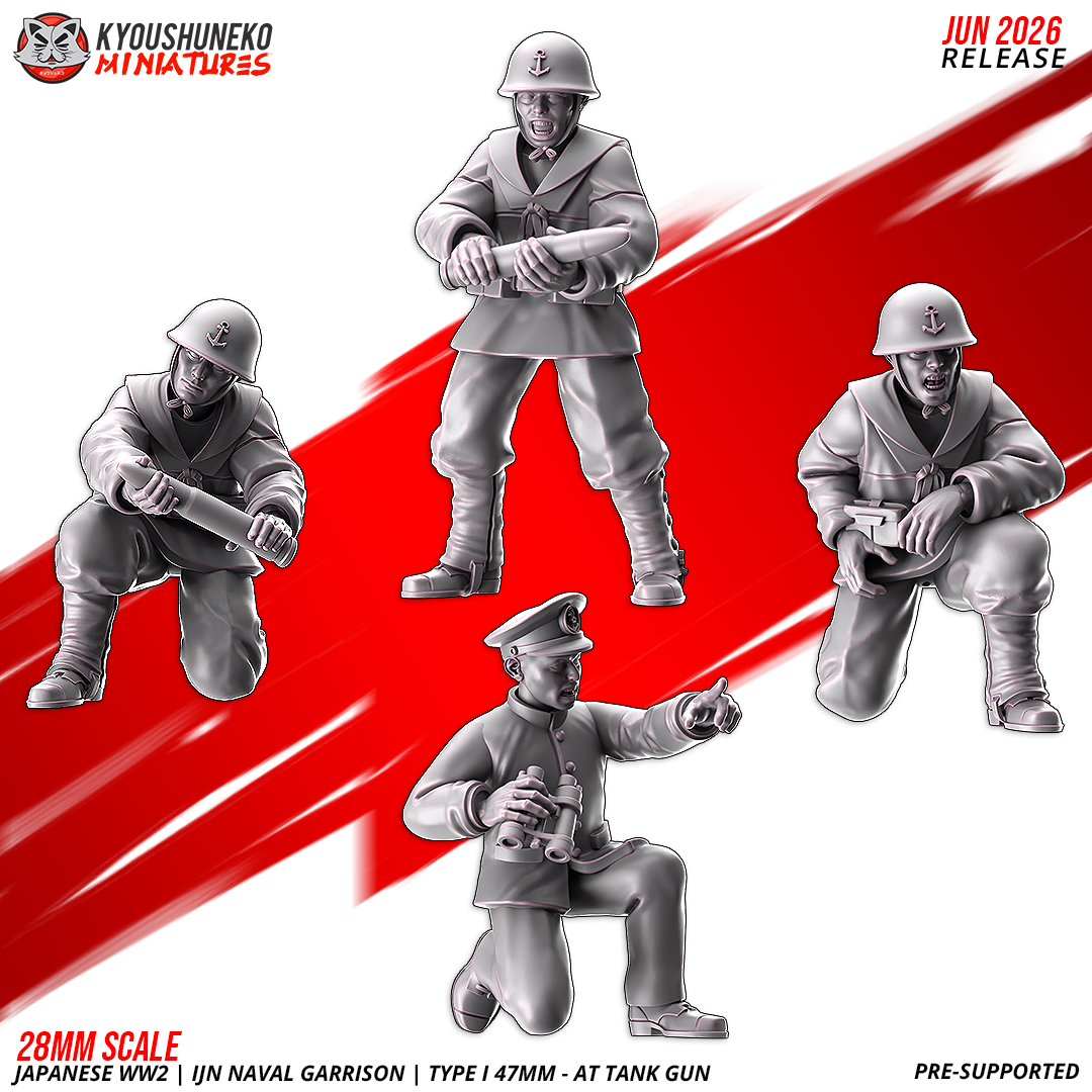 Type 1 47mm anti-tank gun crew detail