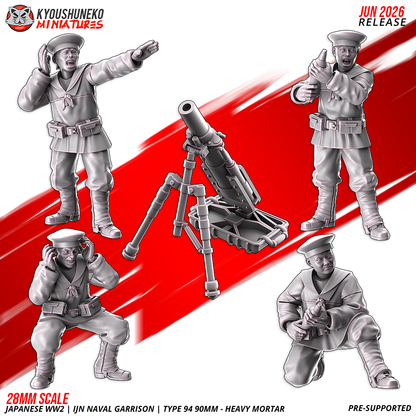 Type 94 90mm heavy mortar crew detail
