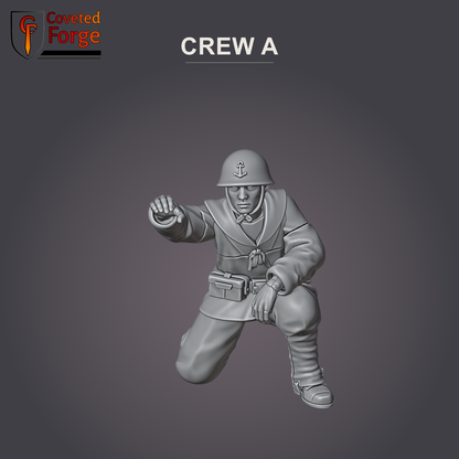 Type 97 mortar crew A, kneeling loader