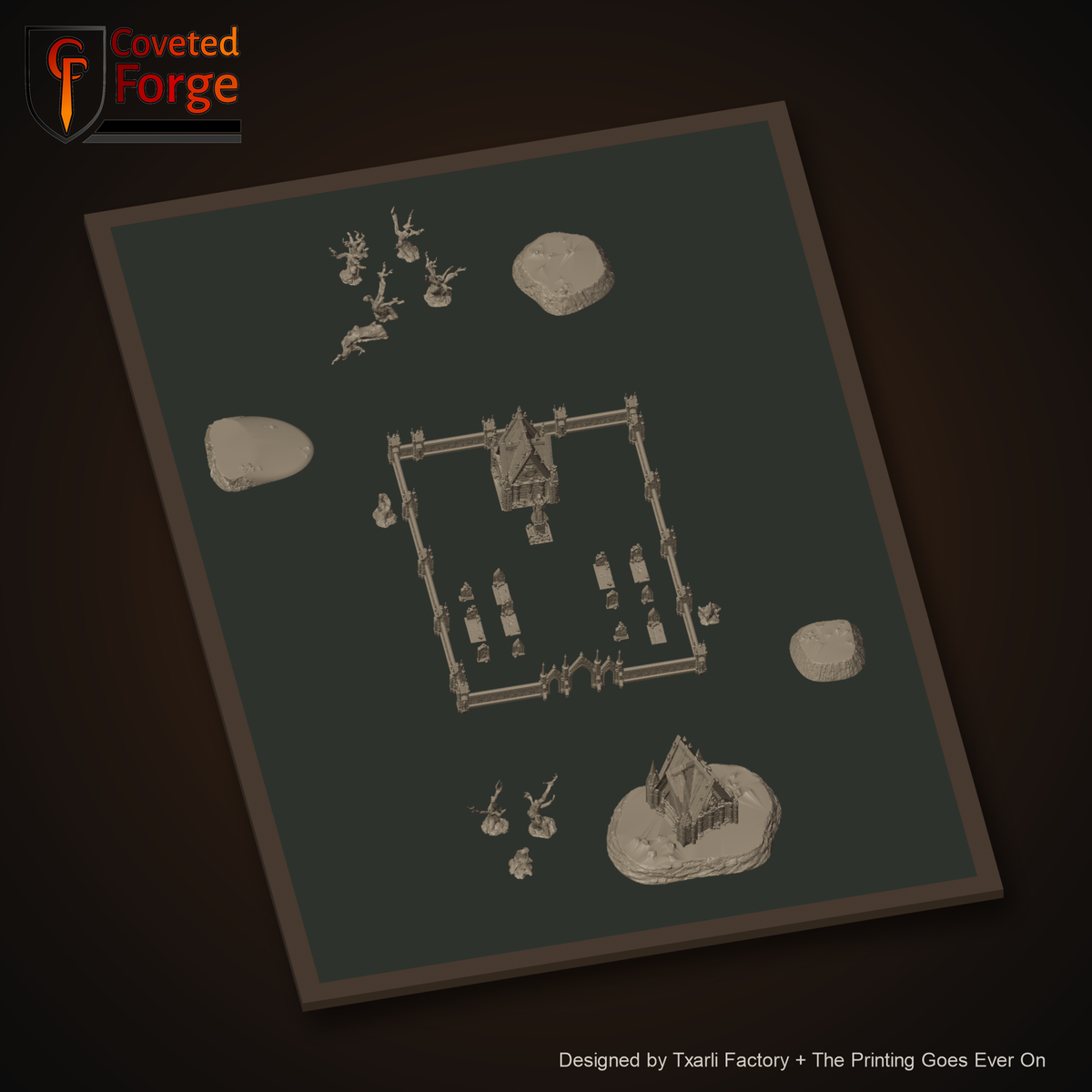 Table Ready Haunted Cemetery Battlefield: full 6 x 4 ft table layout