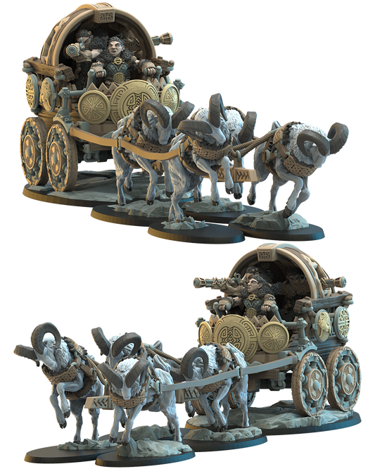 Tanngrisnir Wagon | Niavellir Dwarves | Lost Kingdom Miniatures