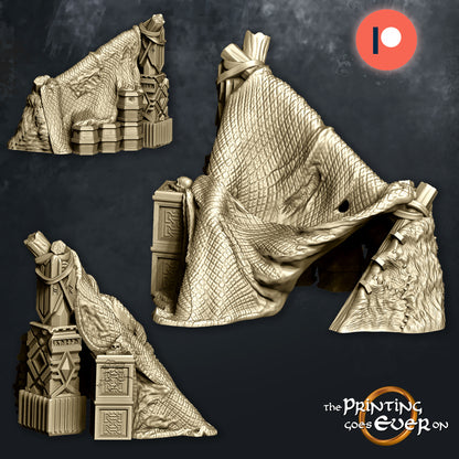 Goblin Tents | The Mines | Mines of Maznar  |  MESBG | The Printing Goes Ever On
