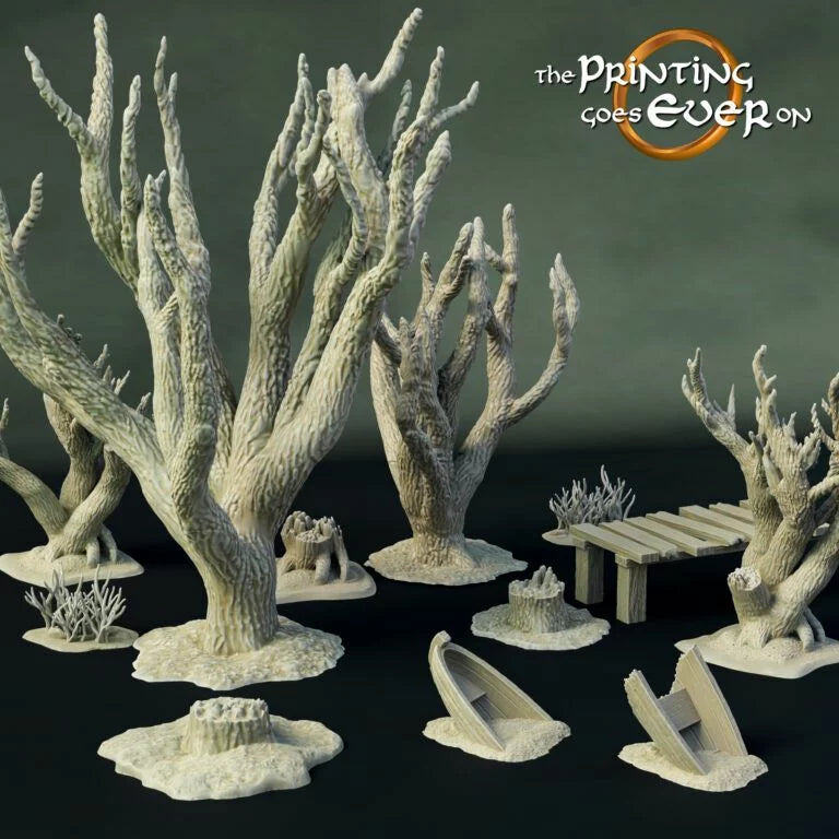 Marsh Scatter Terrain | The Forsaken Marshes | The Printing Goes Ever On