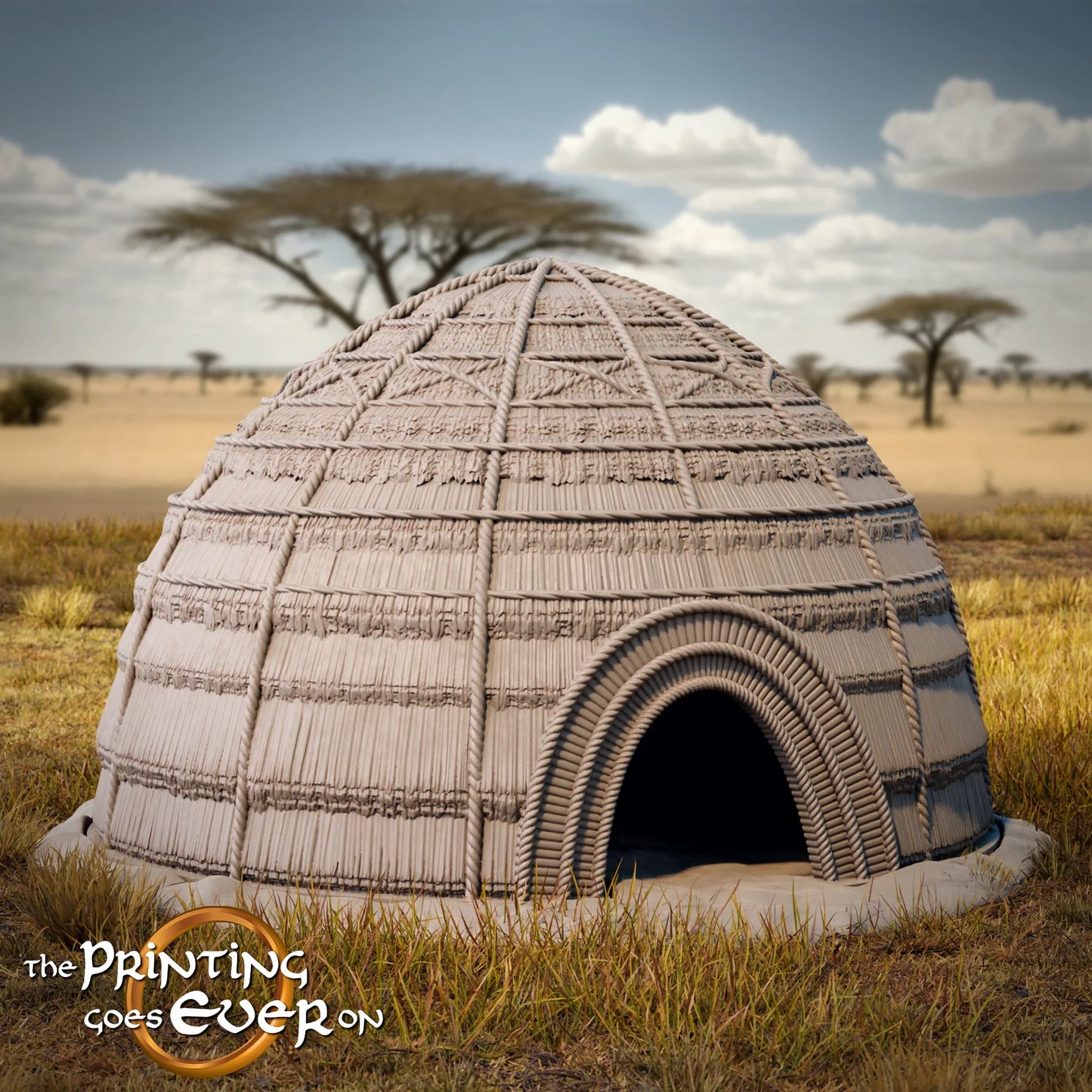 Tribal Huts | Tribal Realms  |  MESBG | The Printing Goes Ever On