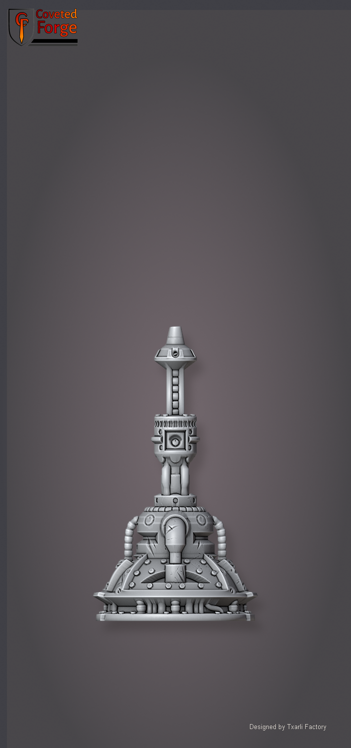 Industrial Sector antenna spire, Txarli Factory sci-fi terrain.