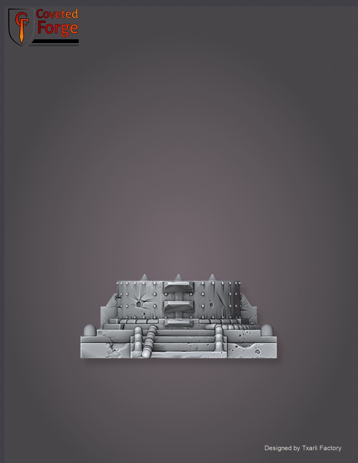 Industrial Sector tower base section, Txarli Factory sci-fi terrain.
