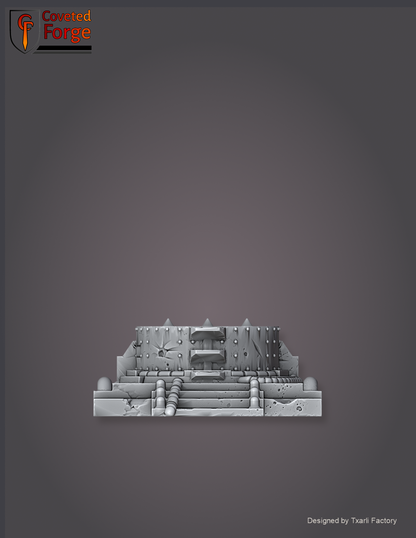 Industrial Sector tower base section, Txarli Factory sci-fi terrain.