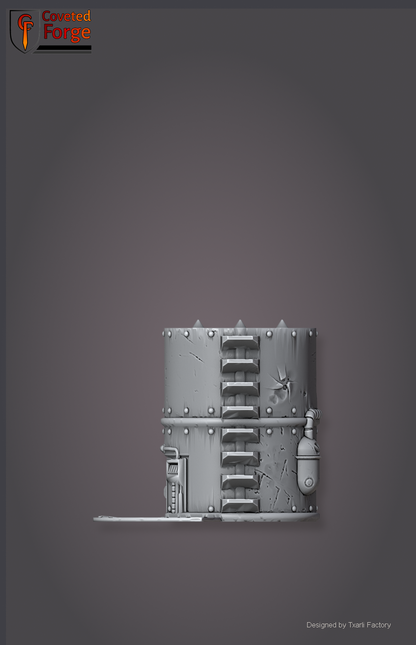 Industrial Sector tower middle section 2, Txarli Factory sci-fi terrain.