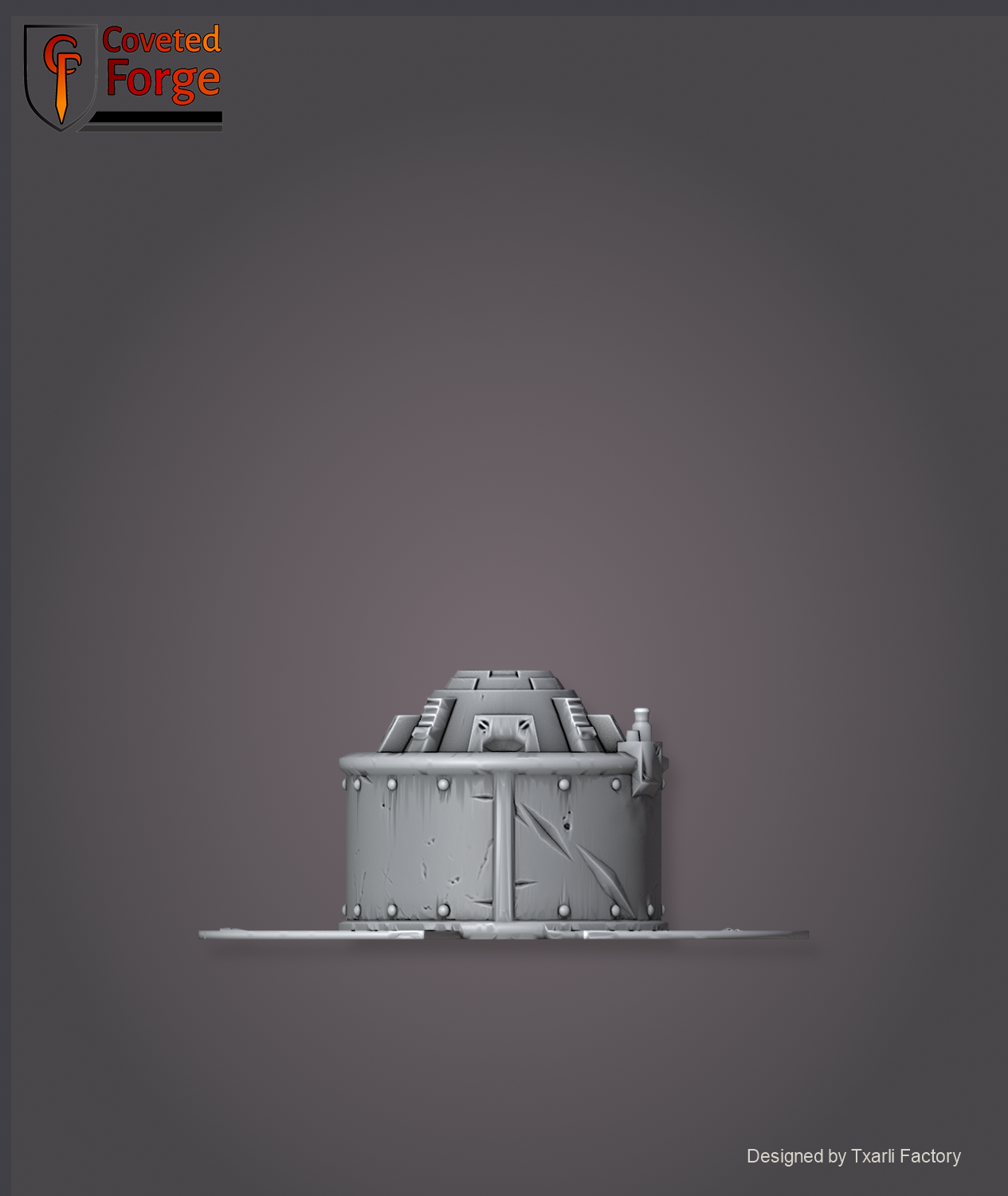 Industrial Sector tower top section 1, Txarli Factory sci-fi terrain.