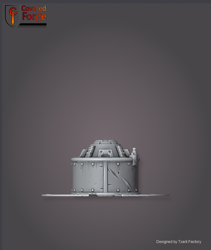Industrial Sector tower top section 1, Txarli Factory sci-fi terrain.