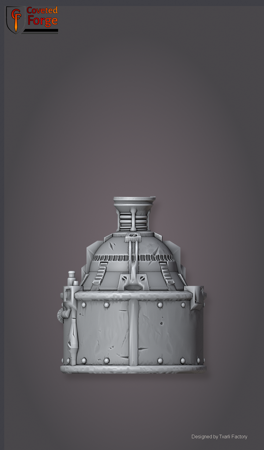 Industrial Sector tower top section 2, Txarli Factory sci-fi terrain.