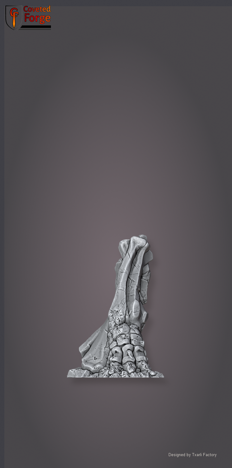 Dead giant mammoth front leg bones, Txarli Factory scatter terrain.