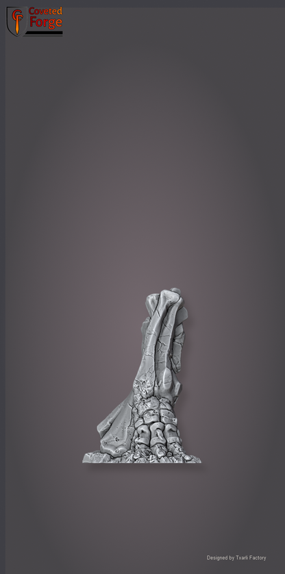 Dead giant mammoth front leg bones, Txarli Factory scatter terrain.