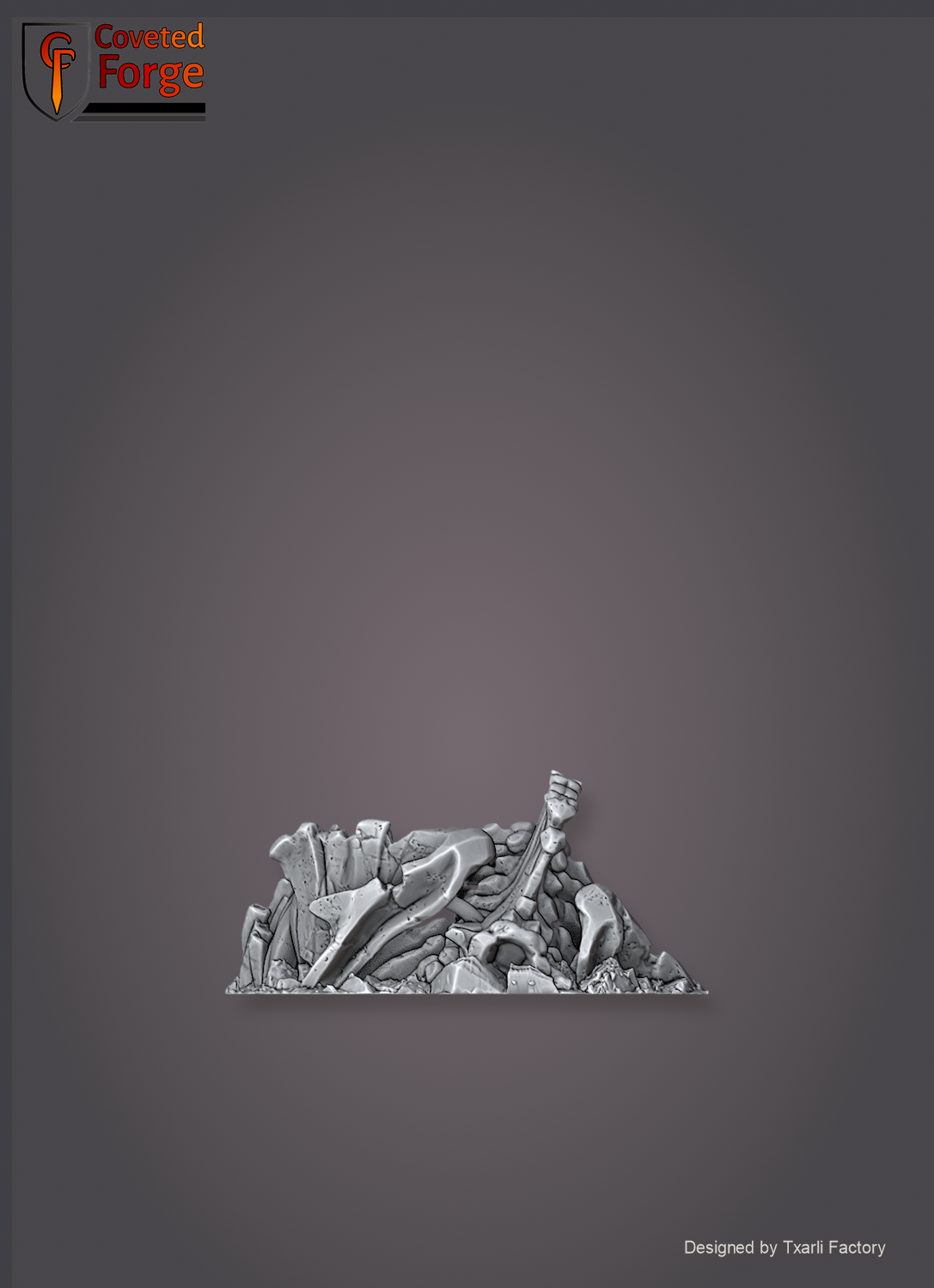 Dead giant mammoth ribcage, second variant, Txarli Factory scatter terrain.