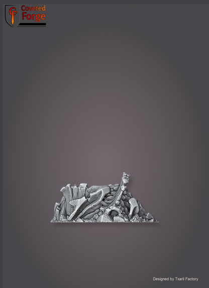 Dead giant mammoth ribcage, second variant, Txarli Factory scatter terrain.