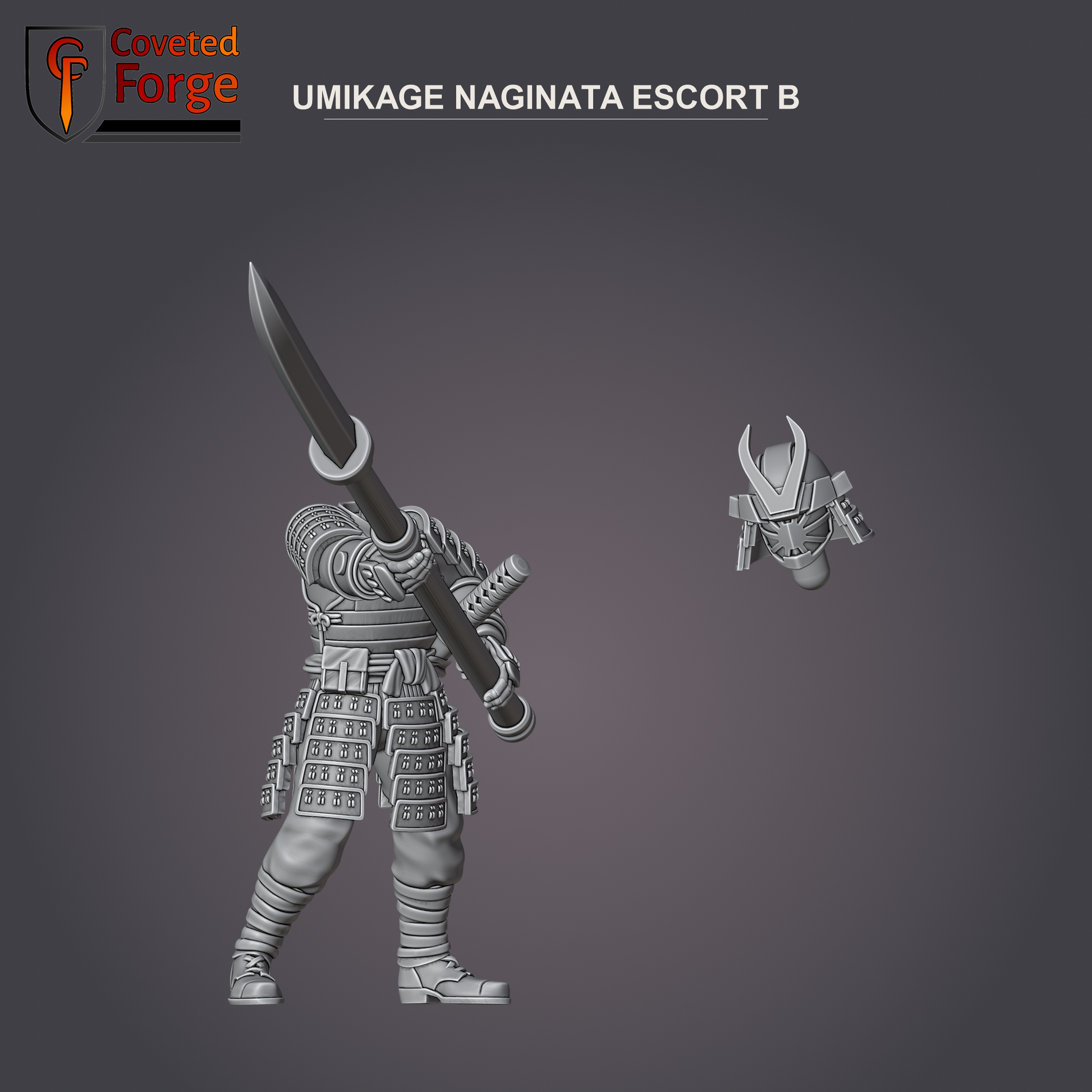 Umikage Escort B, naginata, with separate head bit