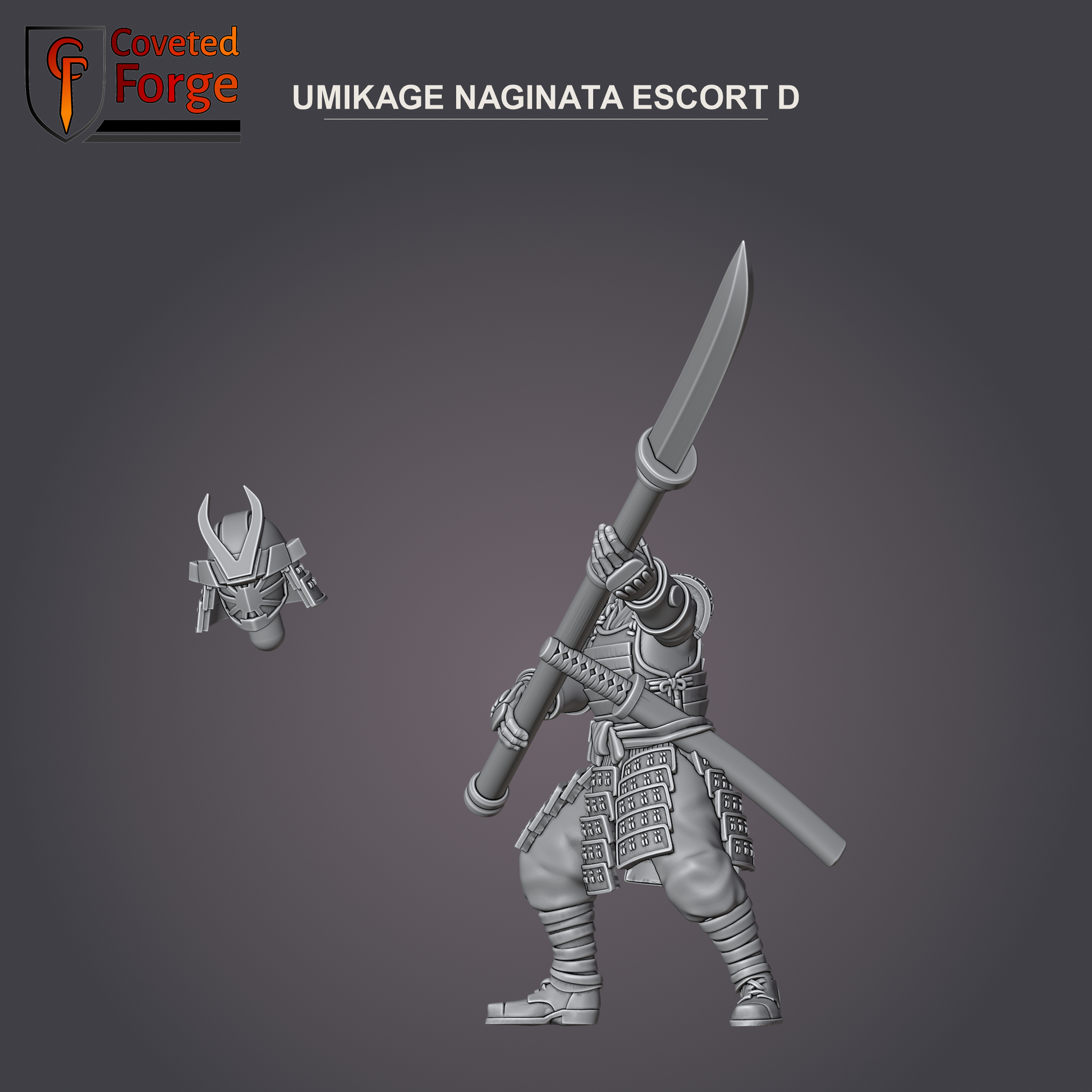 Umikage Escort D, naginata, with separate head bit