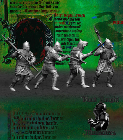 Hussite Foot Knights (Polearms) - Black Knight Miniatures
