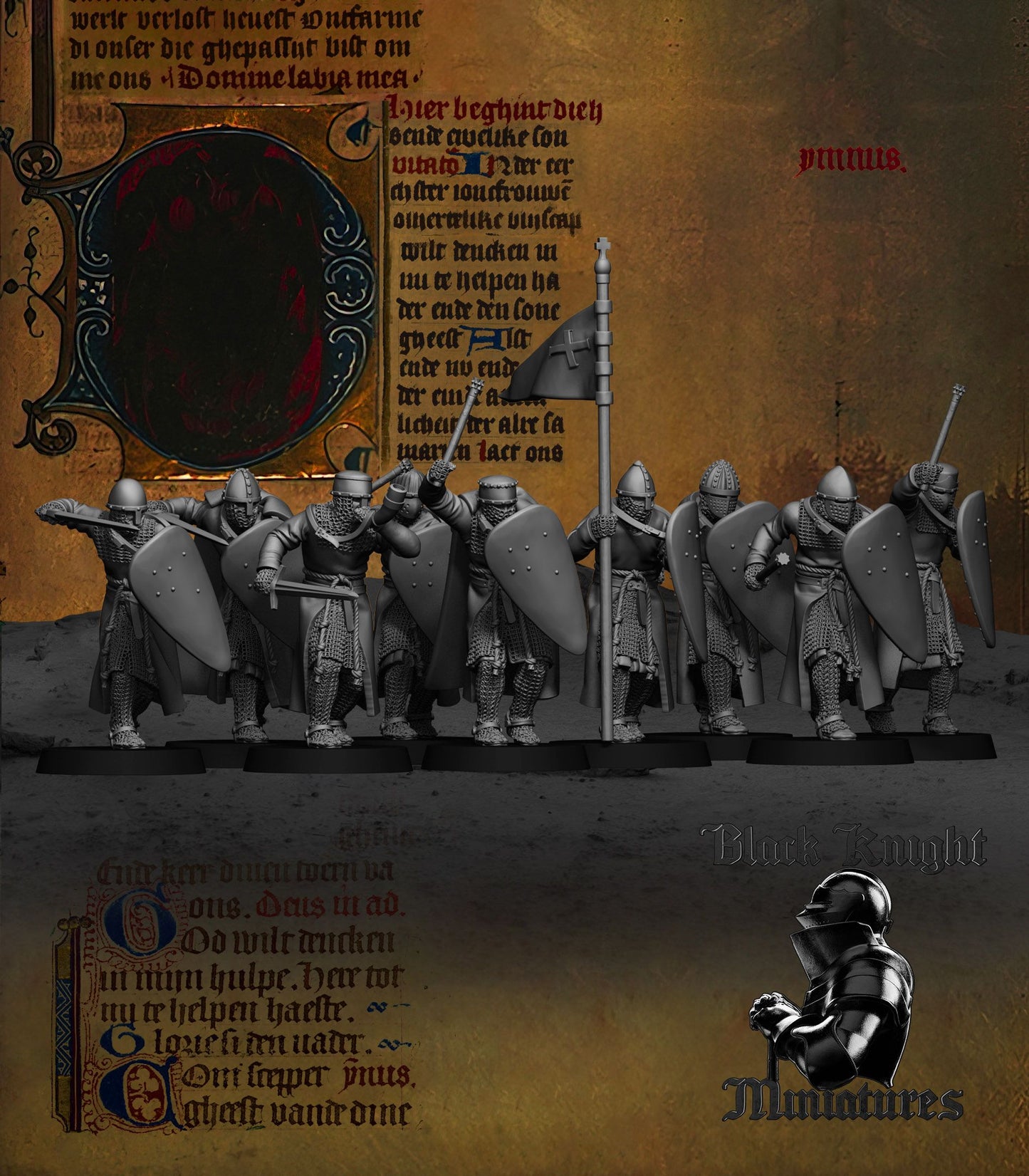 Teutonic Knights on Foot - Black Knight Miniatures