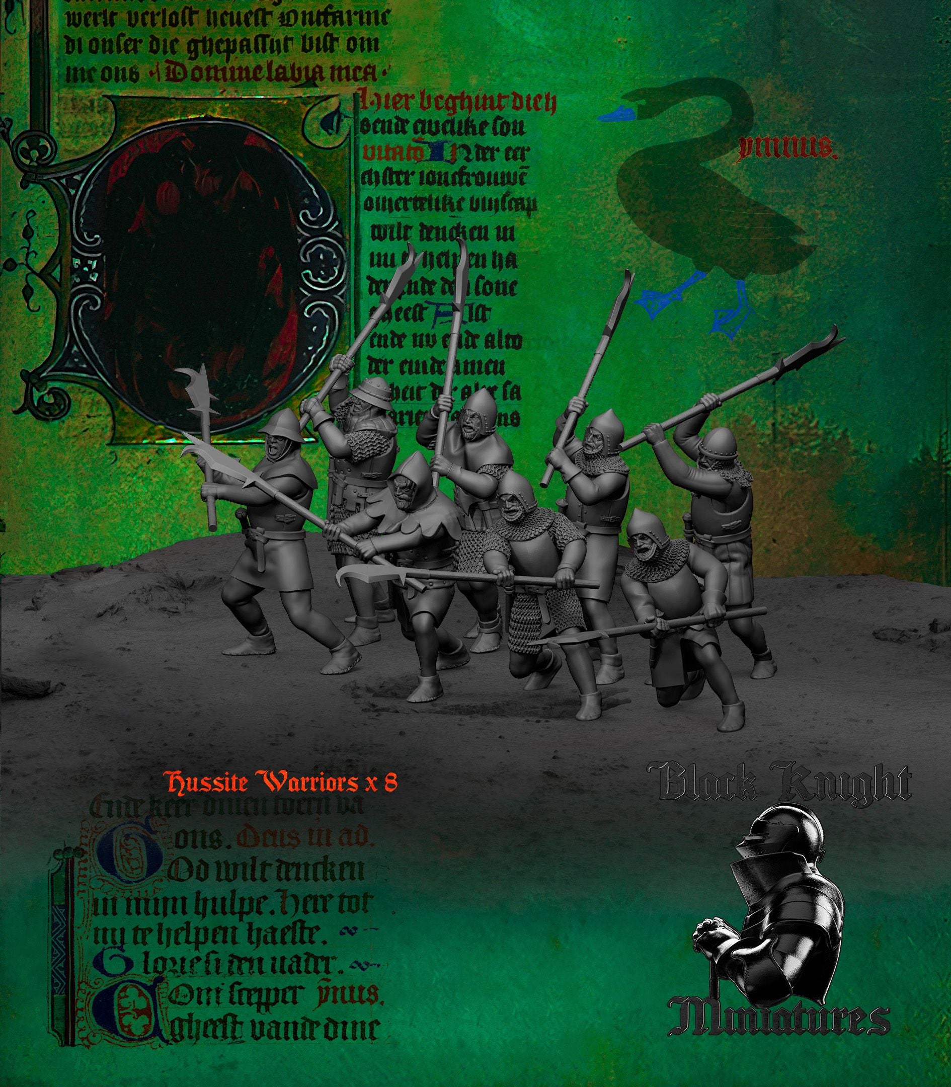Hussite Warriors with Polearms - Black Knight Miniatures