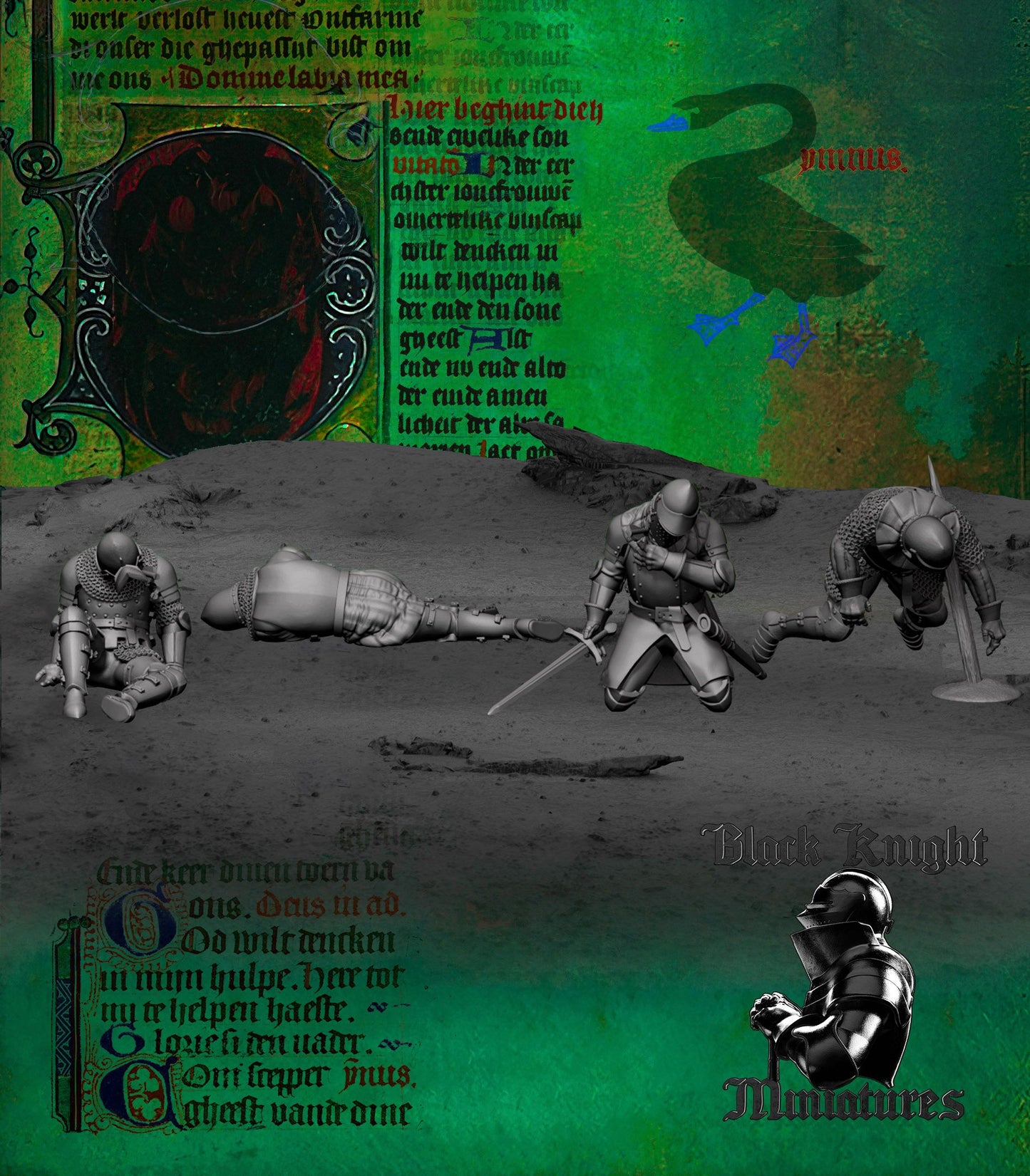 Knight Casualties - Black Knight Miniatures