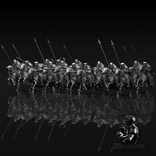 Mounted Teutonic Knights (Ritterbruder) - Black Knight Miniatures