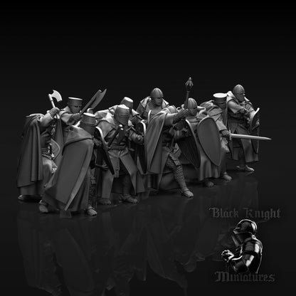 Teutonic Knights on Foot - Black Knight Miniatures