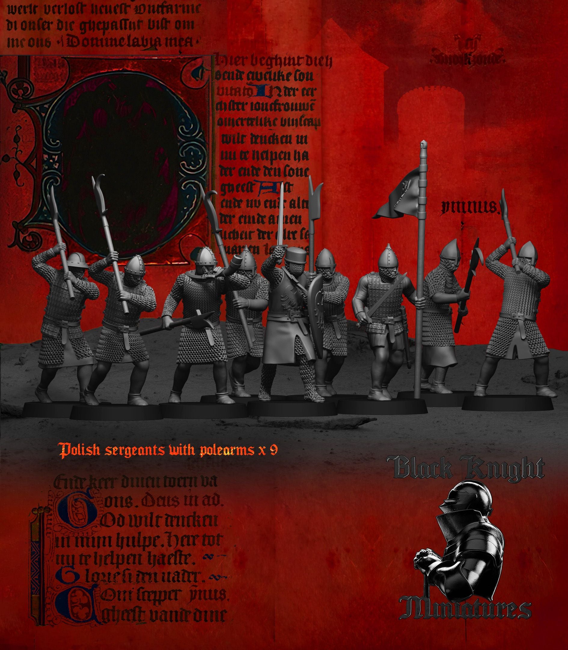 Polish Sergeants on Foot - Black Knight Miniatures