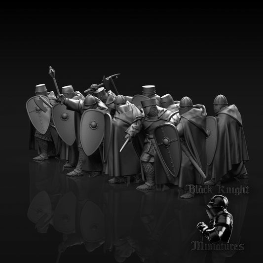 Teutonic Knights on Foot - Black Knight Miniatures