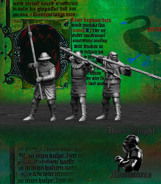 Hussite Wagon Melee Crew (Polearms) - Black Knight Miniatures