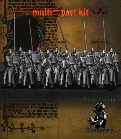 Holy Roman Empire Mounted Knights - Black Knight Miniatures