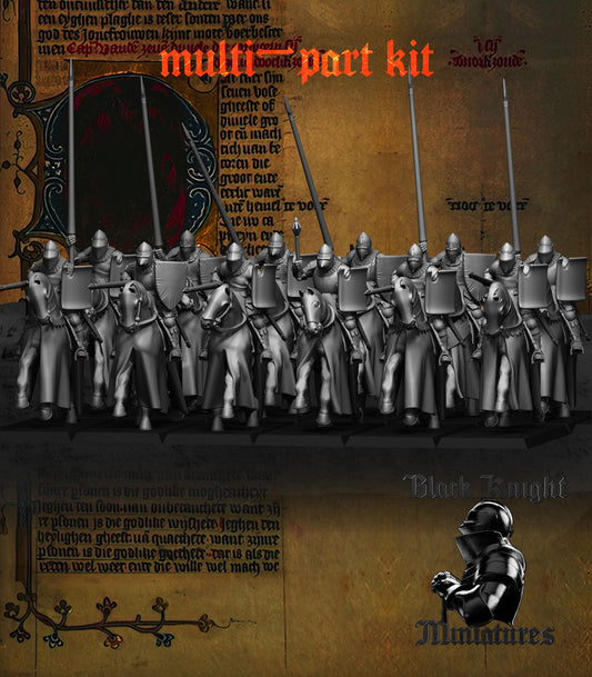 Holy Roman Empire Mounted Knights - Black Knight Miniatures