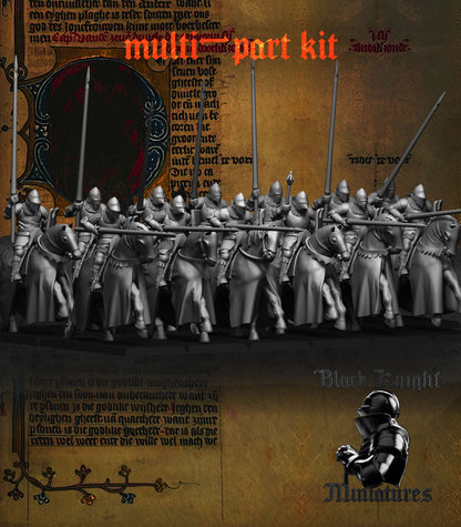 Holy Roman Empire Mounted Knights - Black Knight Miniatures