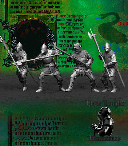 Hussite Foot Knights (Polearms) - Black Knight Miniatures